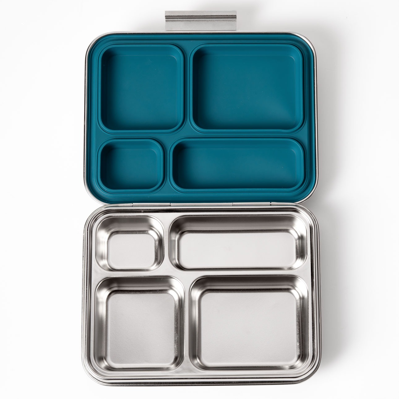 LEKKABOX - Lunchbox Edelstahl mit 4 Fächern Blue