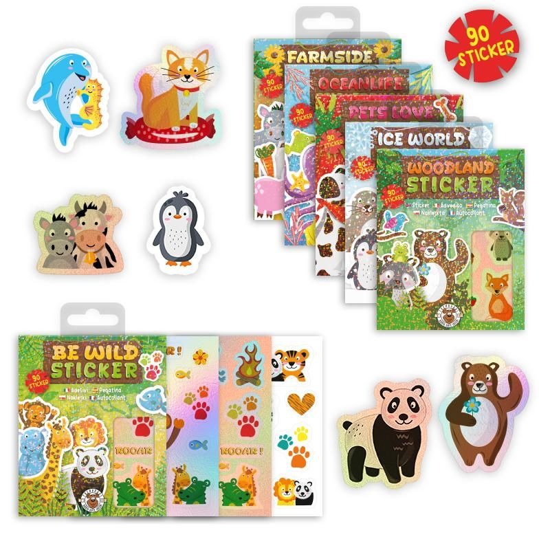 Trendhaus - Tier-Stickerbuch 90-teilig