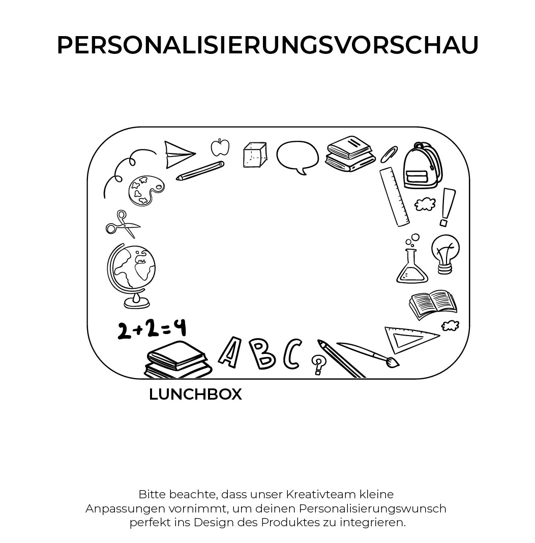 Invy Design - Trinkflasche & Lunchbox "Schulicons"