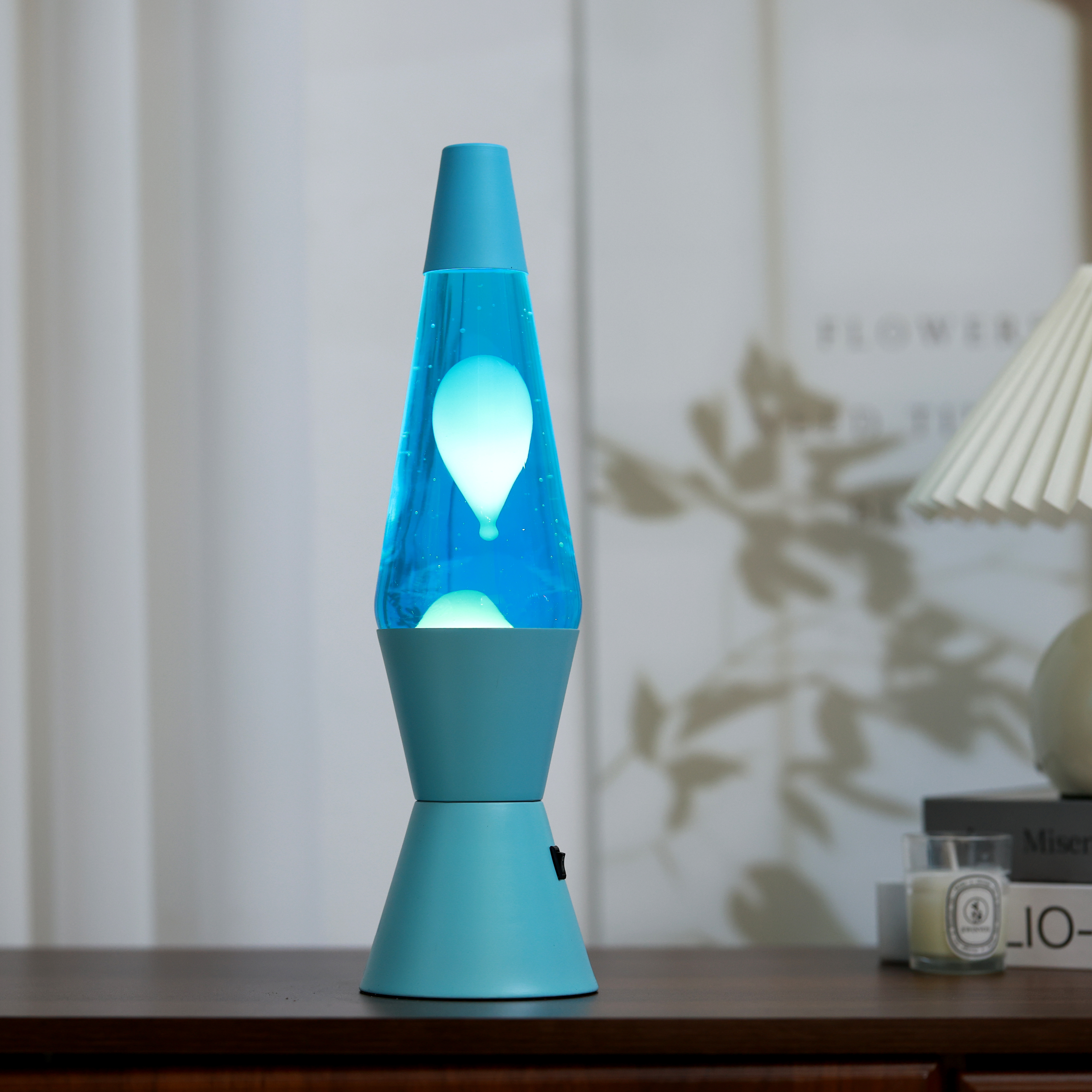 itotal - Lavalampe LED Spaceship hellblau/blau/weiß