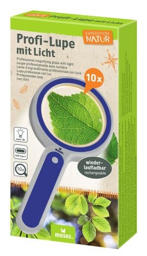 moses - Expedition Natur Profi-Lupe mit Licht 10x USB-C