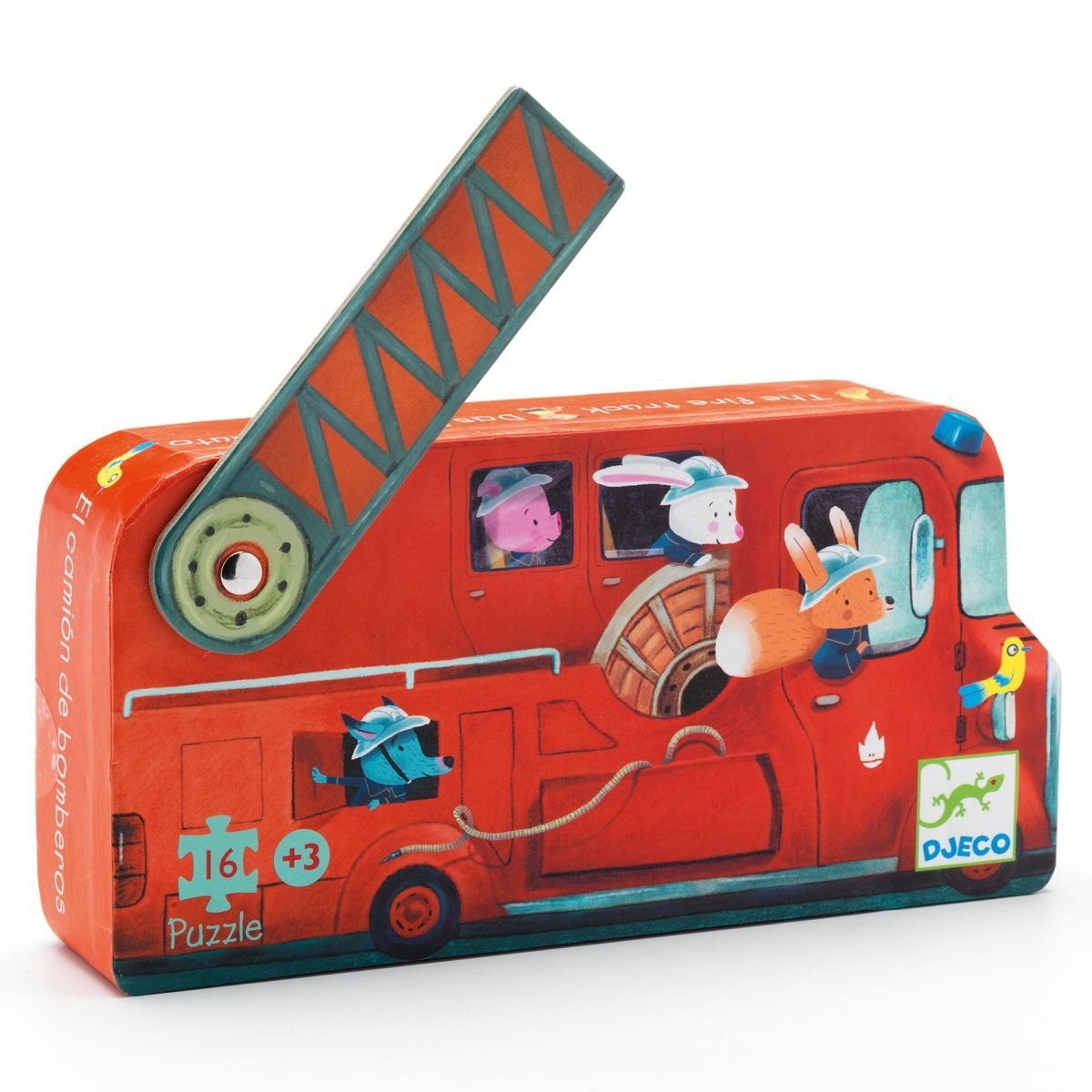 Djeco - Puzzle: Feuerwehrauto - 16 Teile