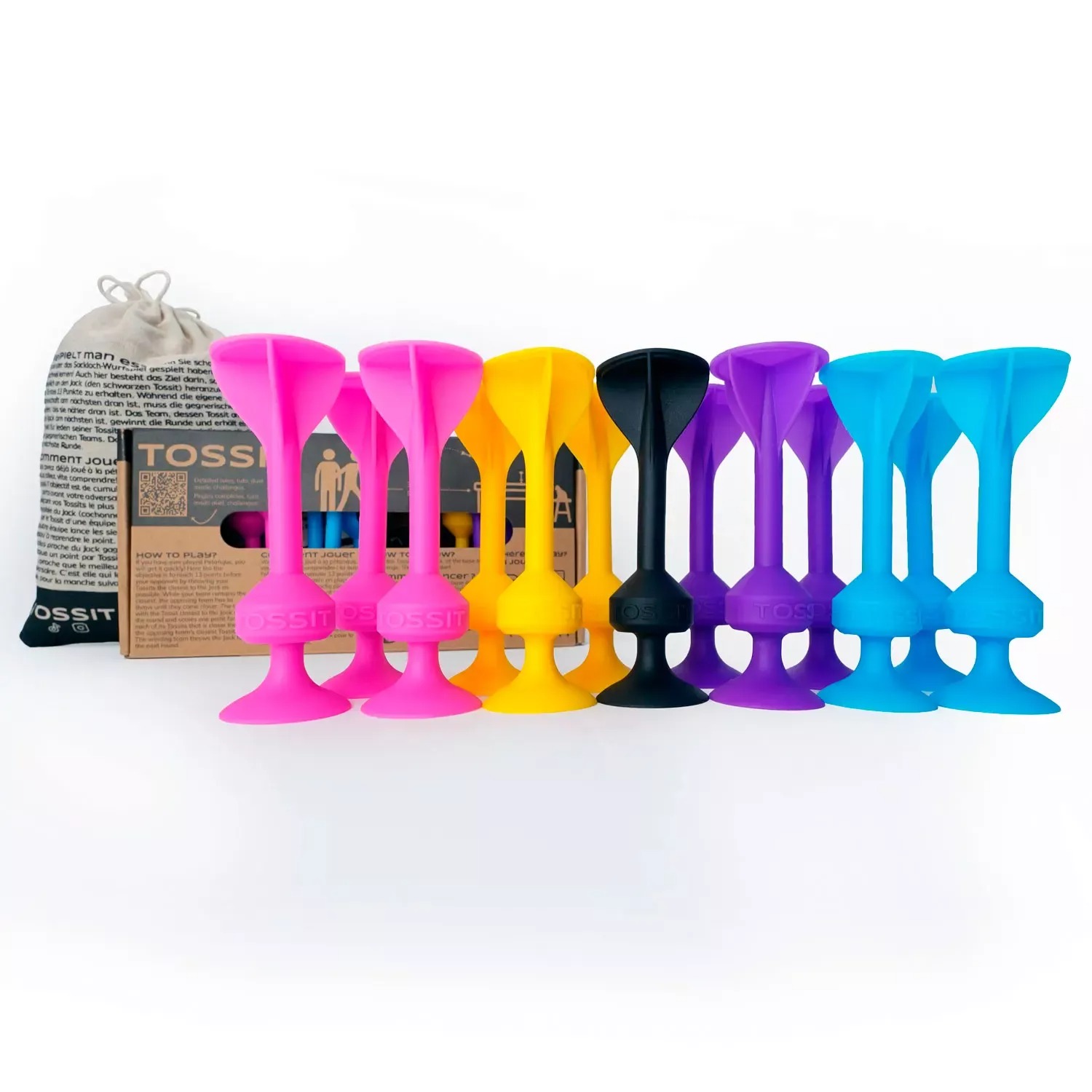 Tossit - Family Pack pink / lila / hellblau / gelb