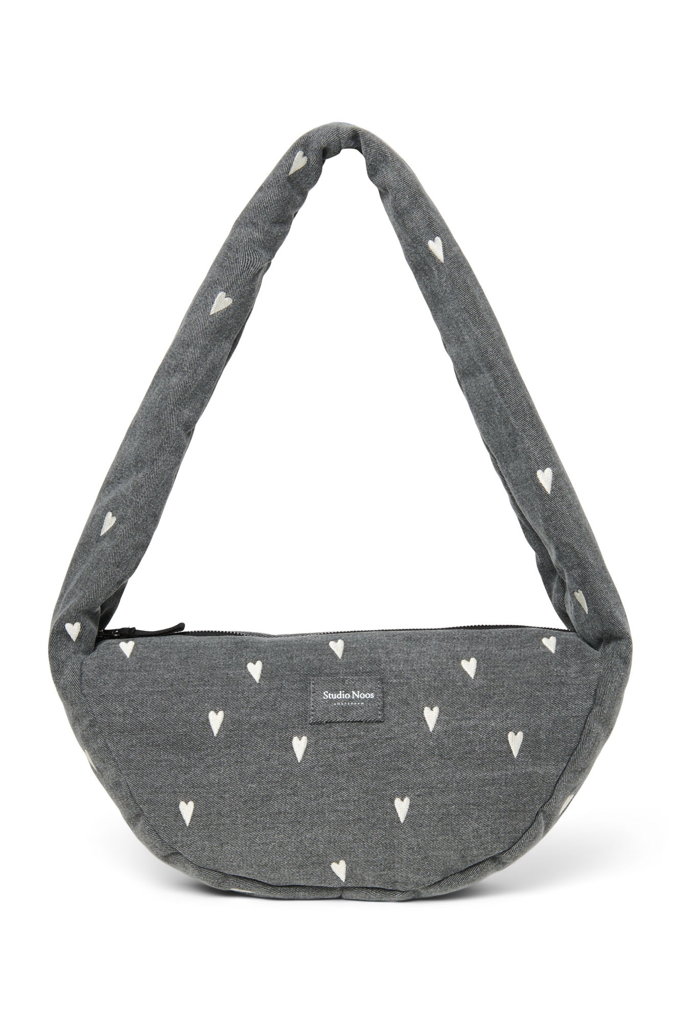 Studio Noos - Mini Cross Body Tasche Grey Denim Hearts