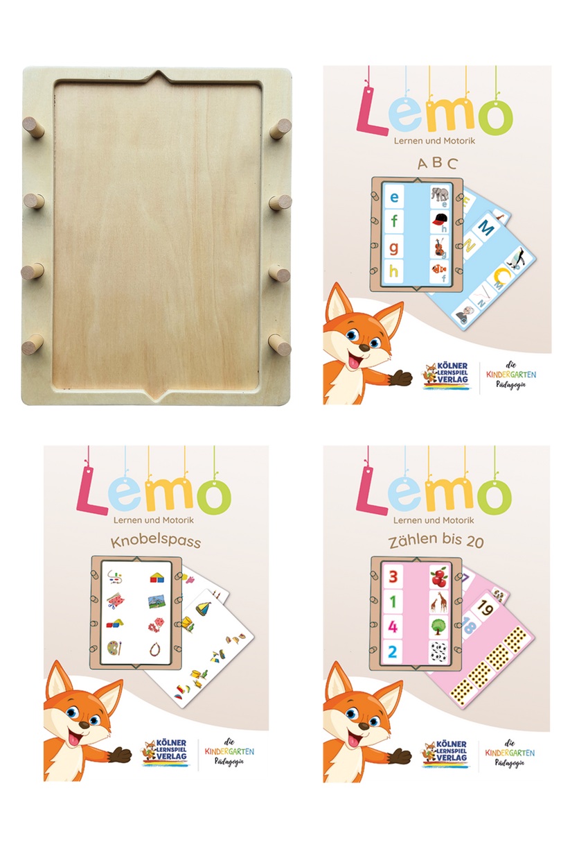 Kölner Lernspielverlag -  Lemo Starterset ab 5 + 3 Kartensätze