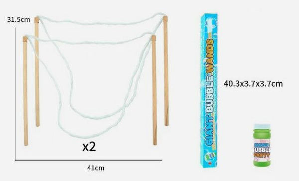 Triton-X - 2er Set Riesen-Seifenblasen Stäbe