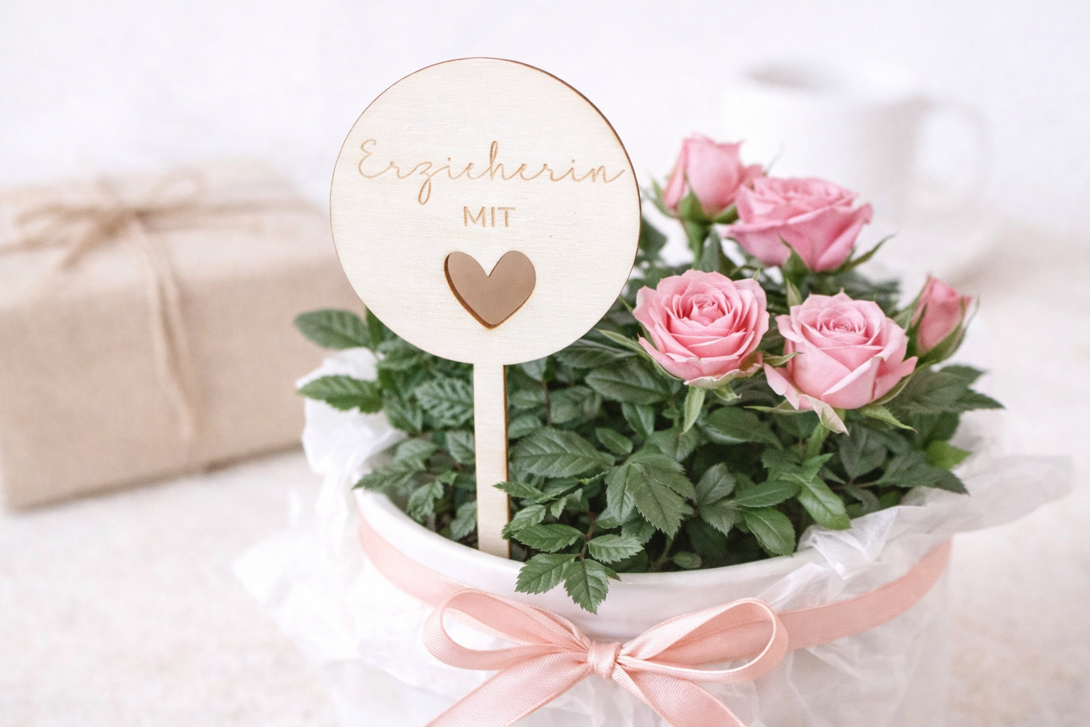 Invy Design - Blumenstecker "Erzieherin mit Herz"