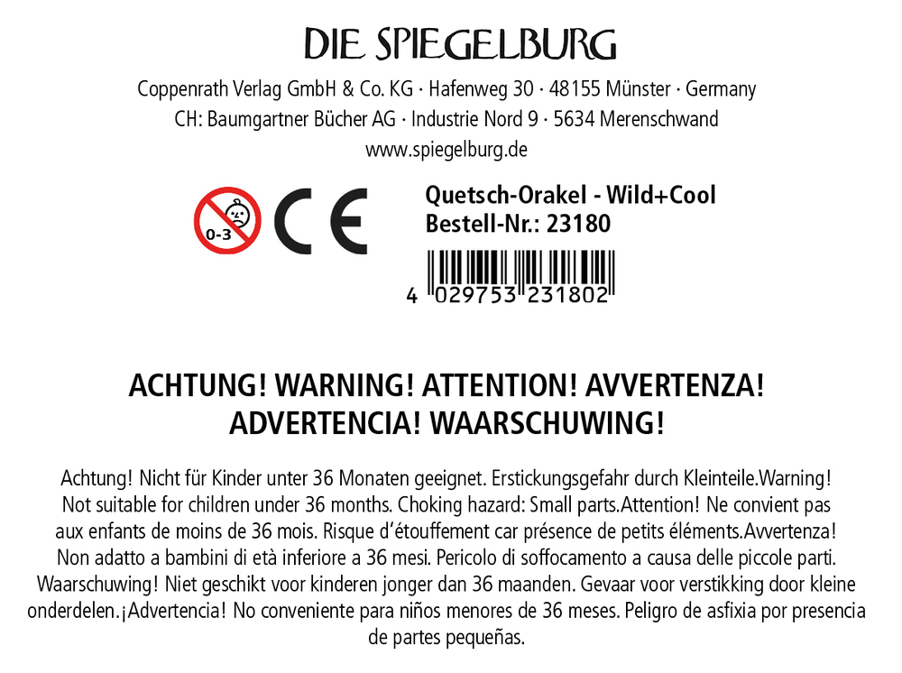Spiegelburg - Wild+Cool Quetsch-Orakel