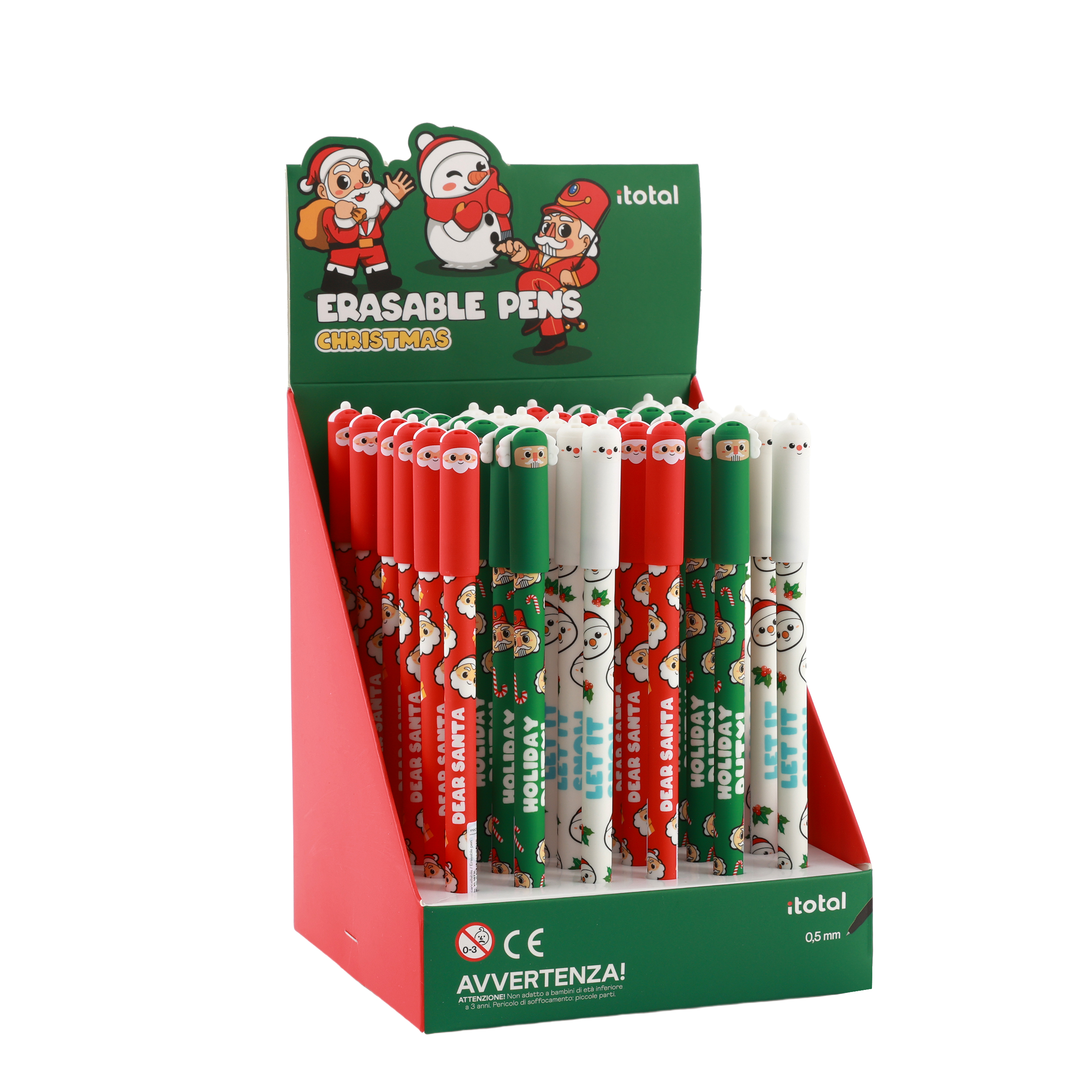 itotal - Radierbarer Stift mit Kappe XMAS 