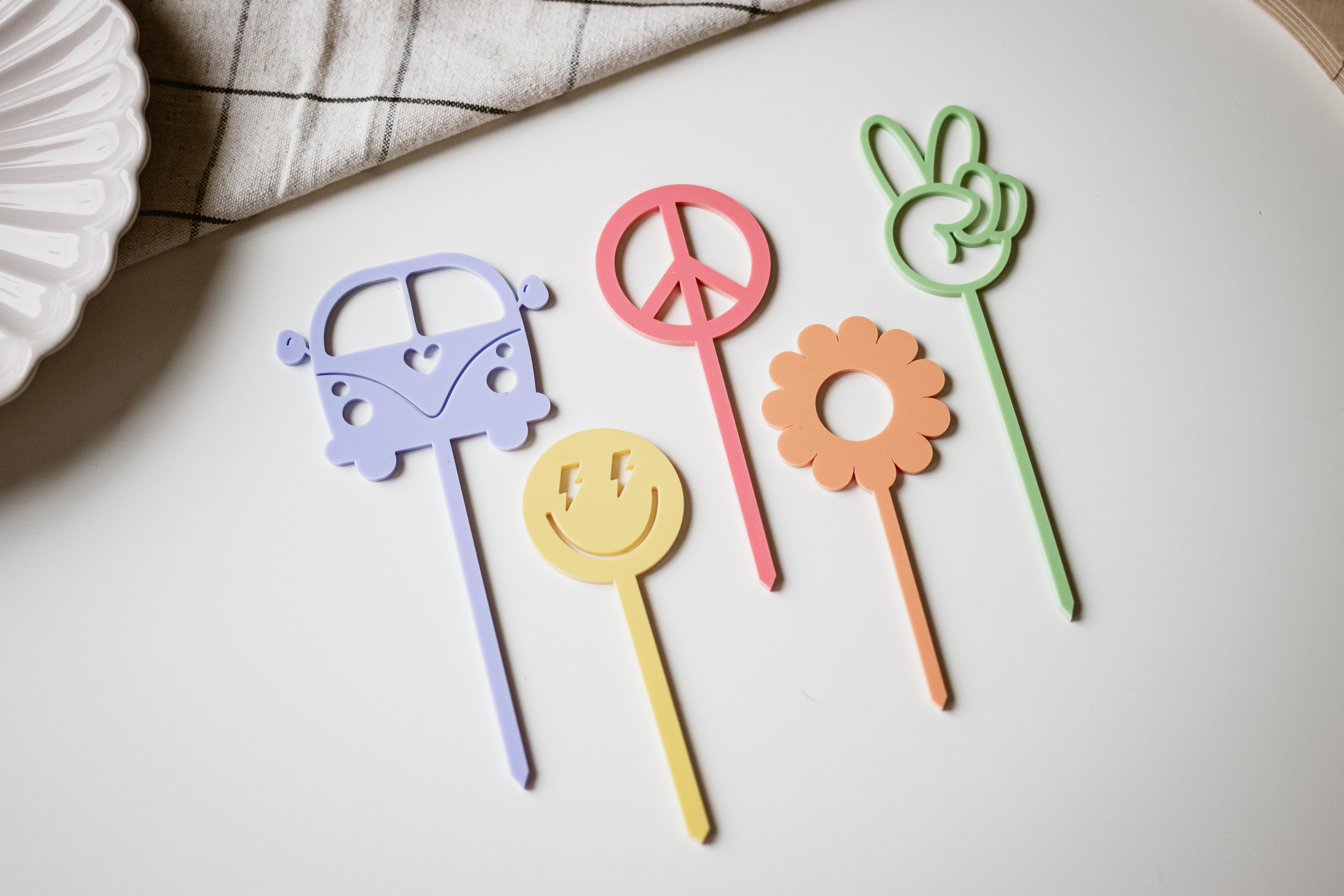 Invy Design - Cake Topper "Hippie" 5er Set 