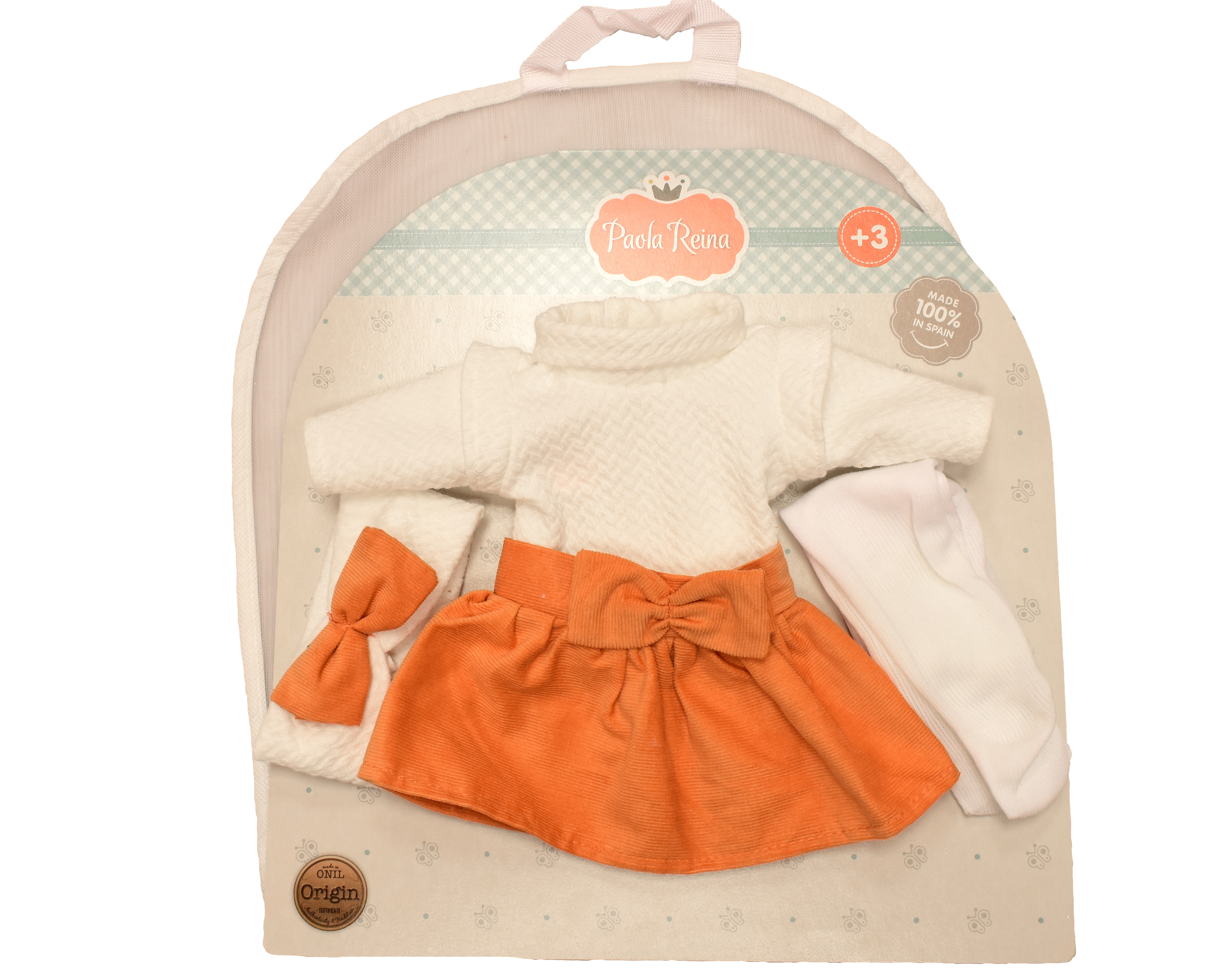 Paola Reina - Kleidungsset für Puppen 36cm Rock orange