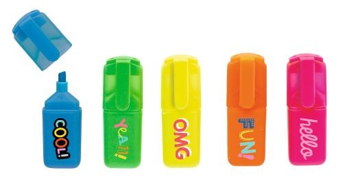 moses - Happy Day Neon Textmarker 5er Set