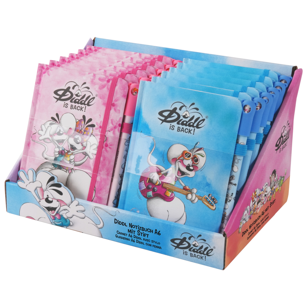 Diddl - Notizbuch Rosa mit Twist Stift