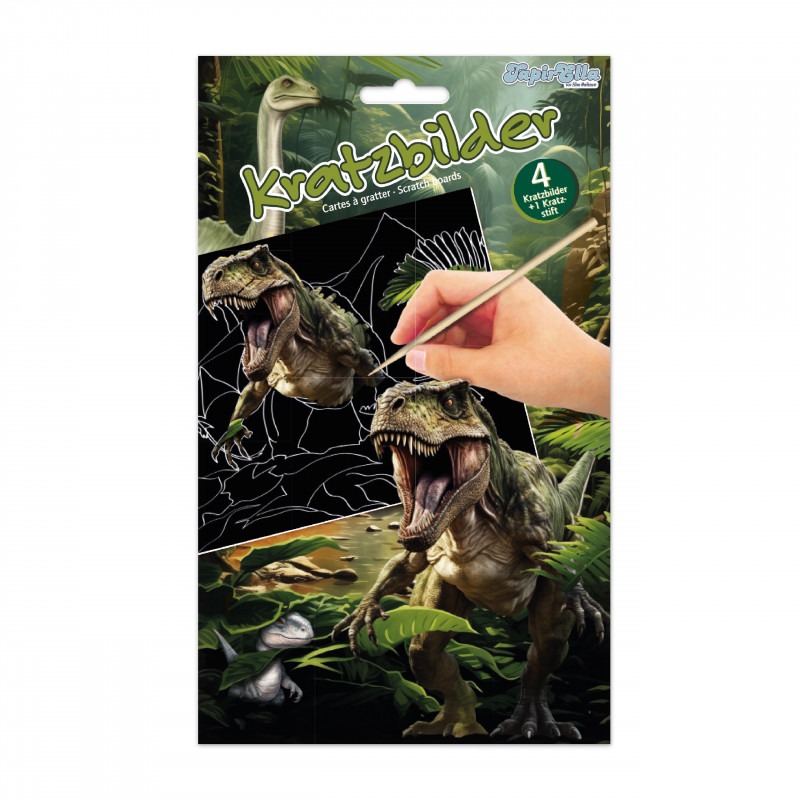 TapirElla - Kratzbilder Dino