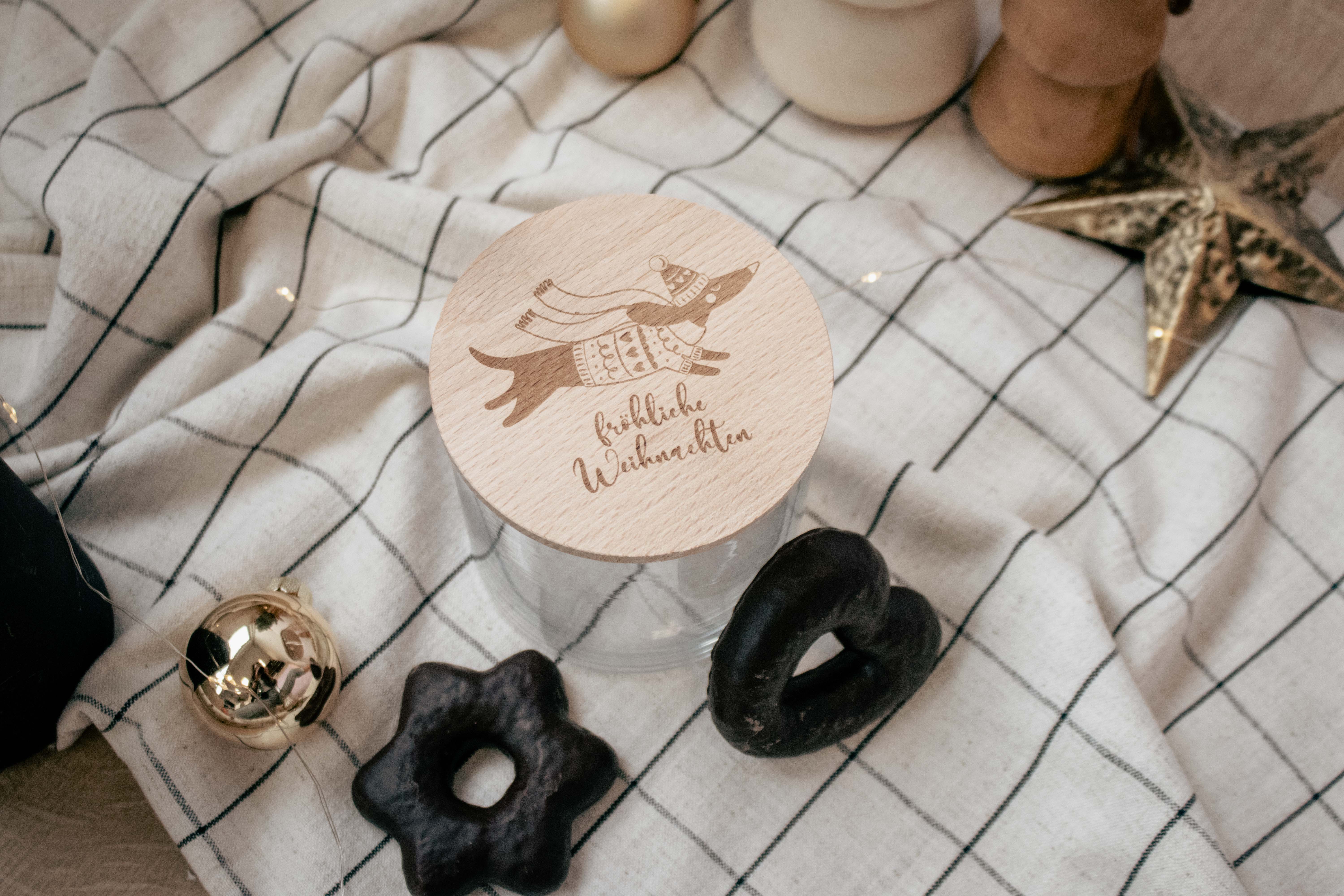 Invy Design - Vorratsglas "Fröhliche Weihnachten" Dackel