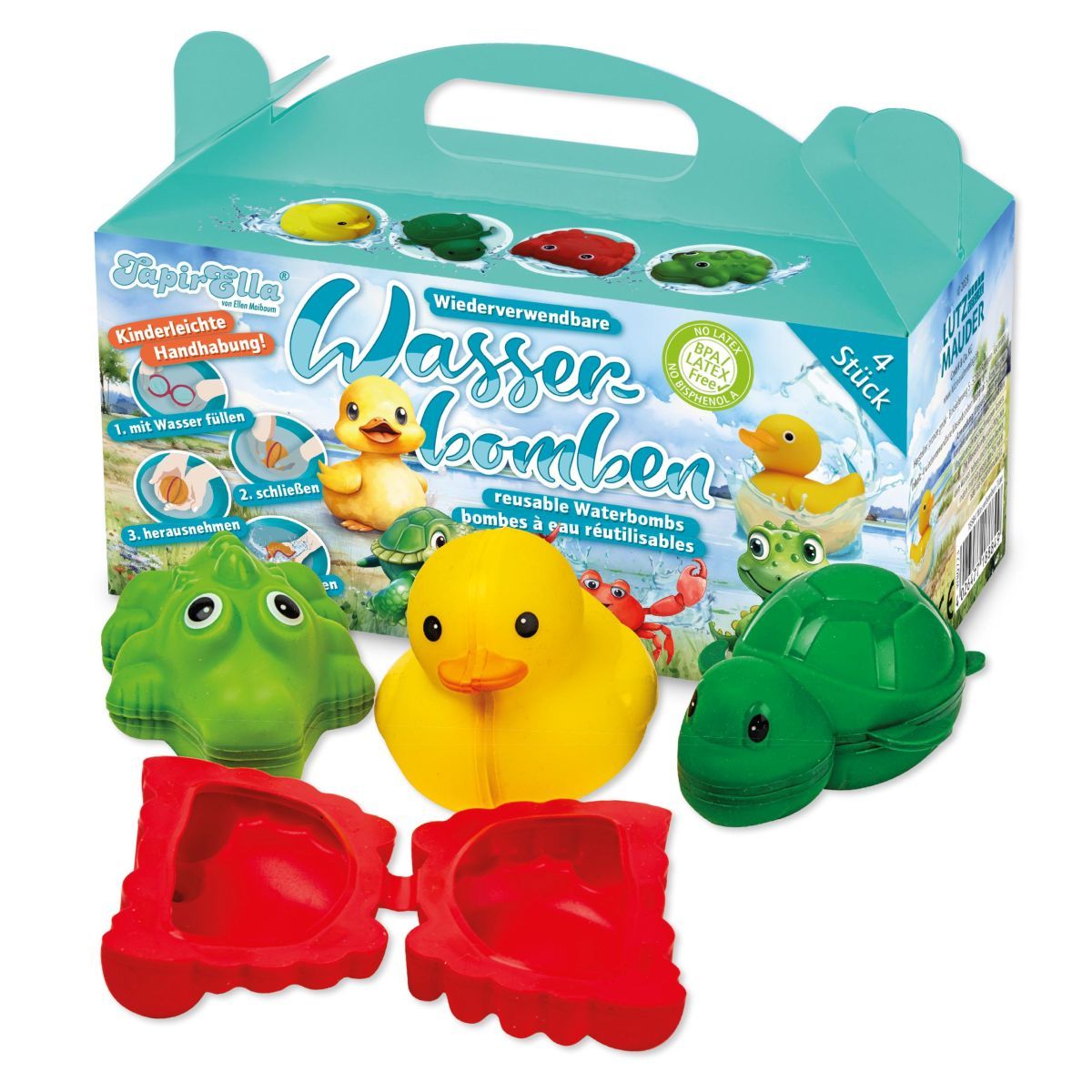 TapirElla - Wasserbomben Magnet Tiere 4er Set