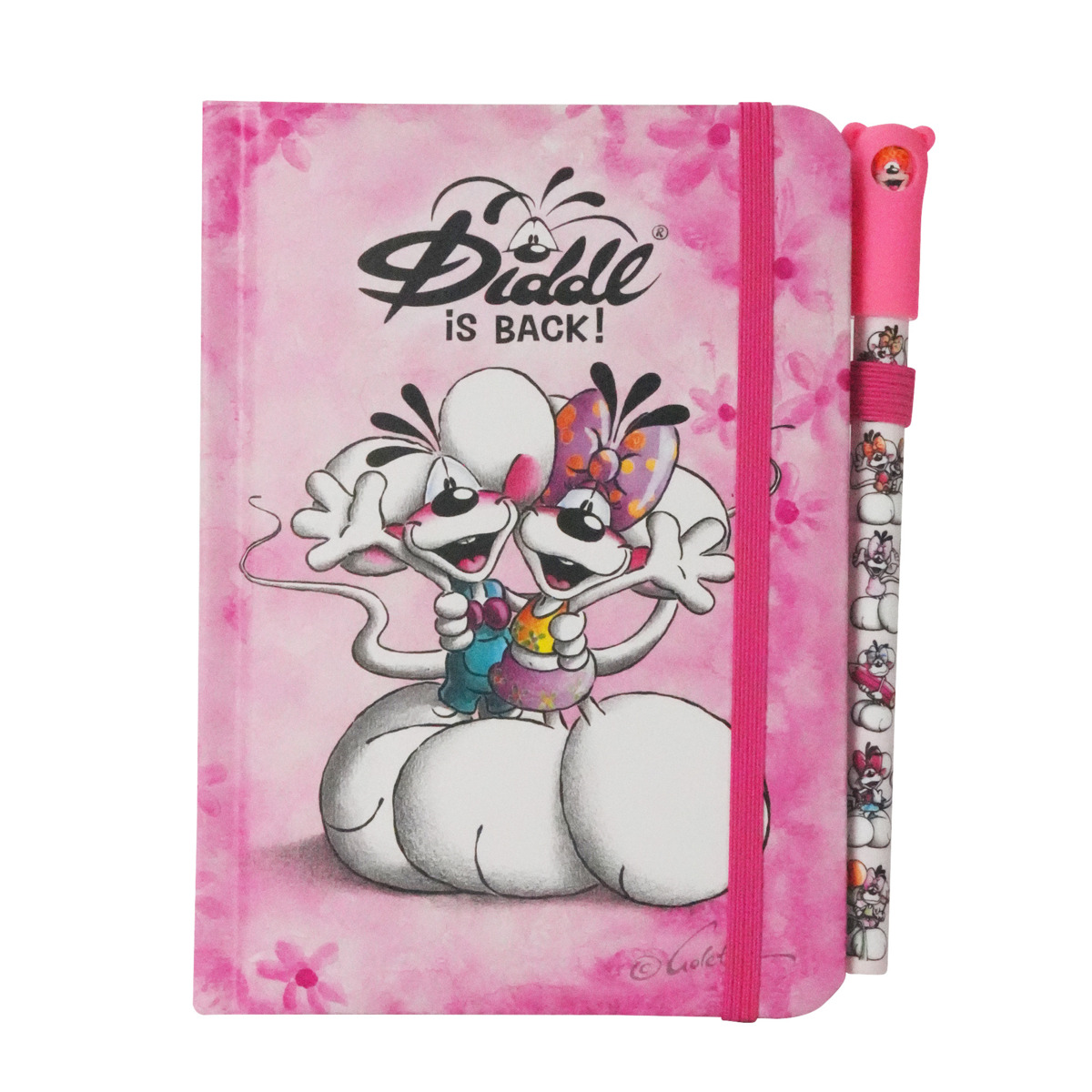 Diddl - Notizbuch Rosa mit Twist Stift