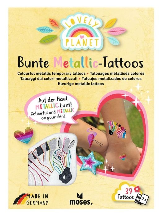 moses - Lovely Planet Bunte Metallic-Tattoos