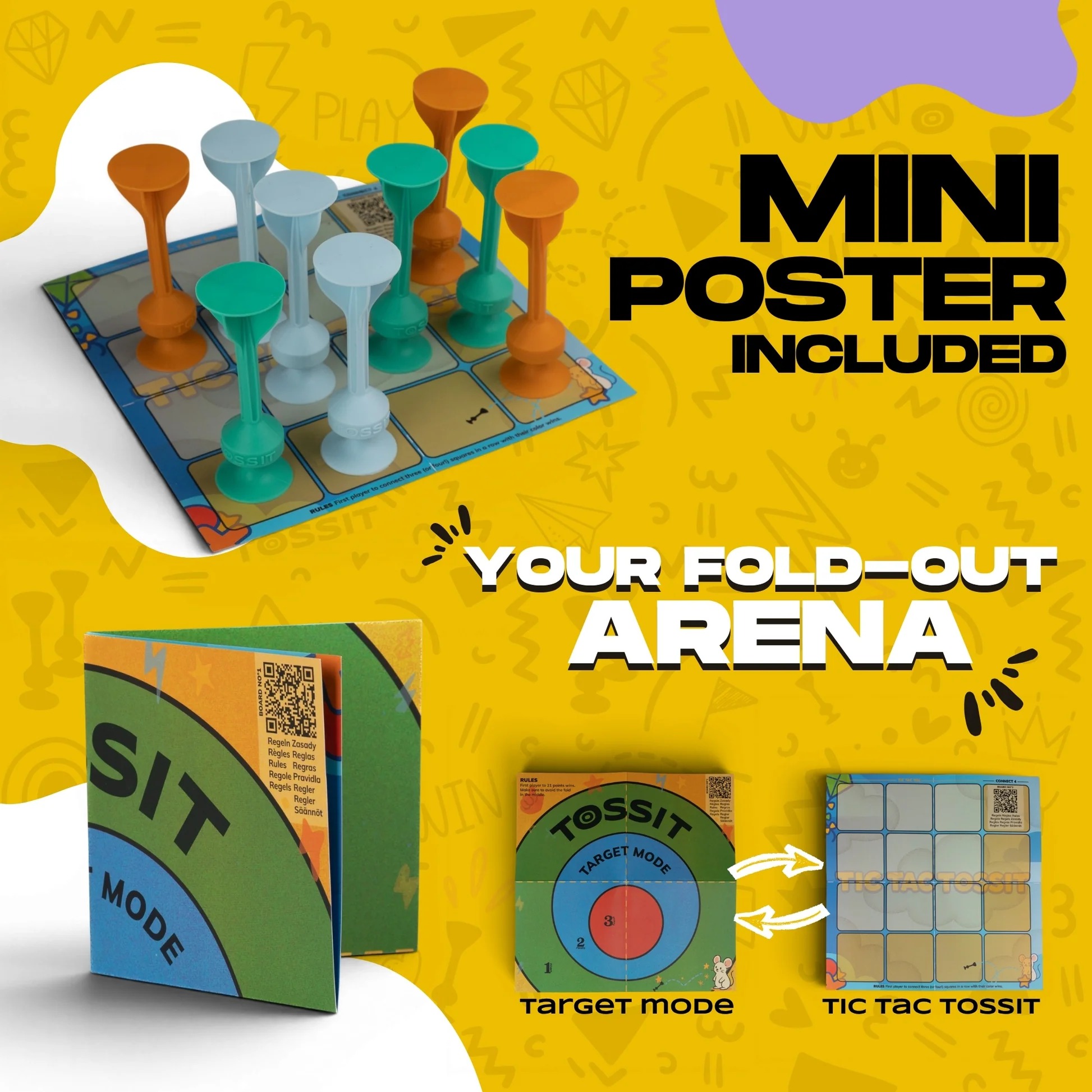 Tossit - Mini Darts orange/purple/green