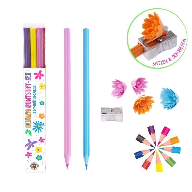 Trendhaus - GOOD FEELINGS Buntstift-Set mit Spitzer