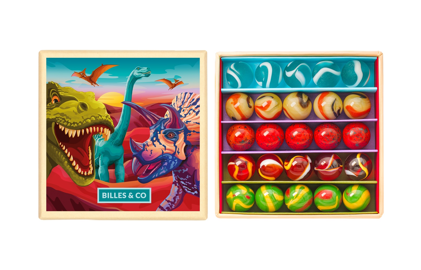 Billes & Co - Murmelbox mini Dinosaurier