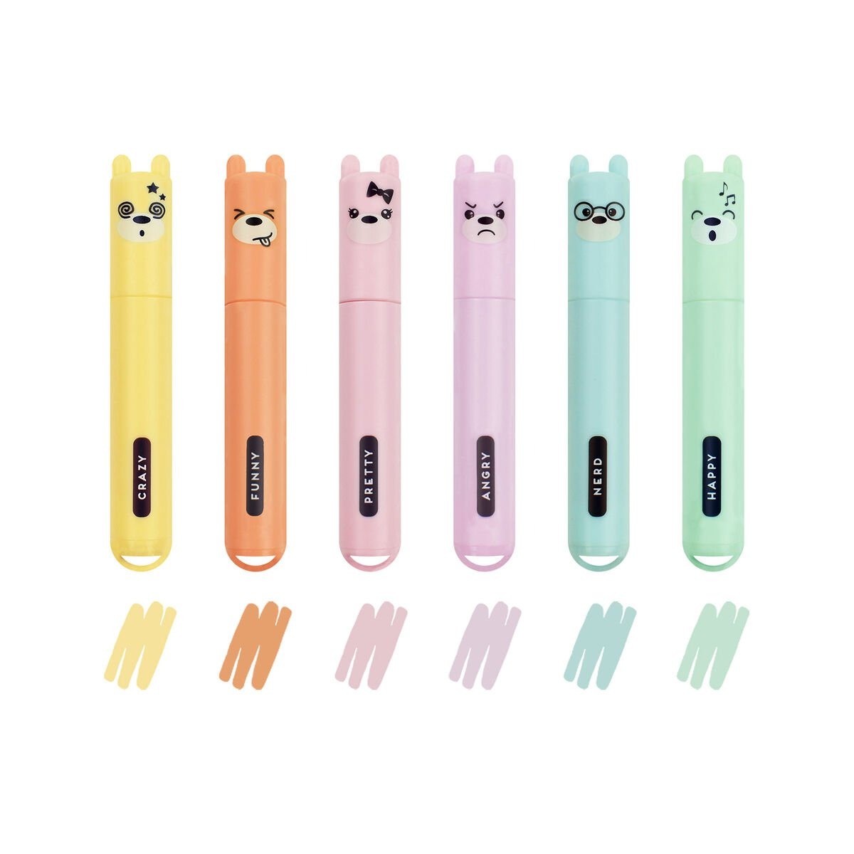 Legami - Mini-Textmarker Teddy‘s Style in 6 Farben