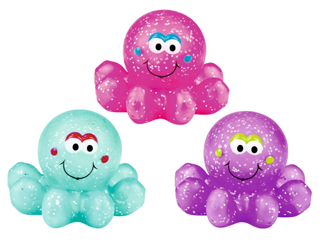 moses - leuchtende Glitzerkrake für die Badewanne