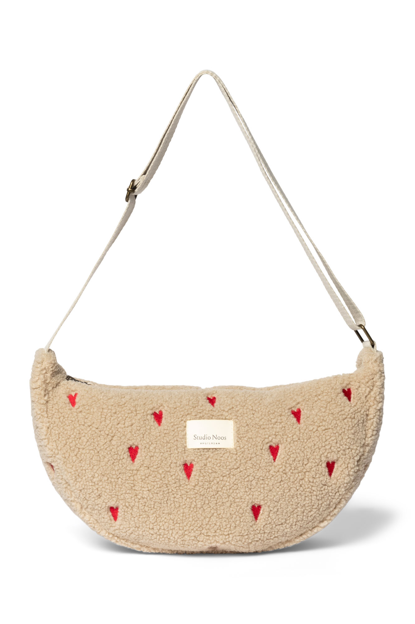 Studio Noos - Tasche Fanny Pack Ecru Teddy Hearts
