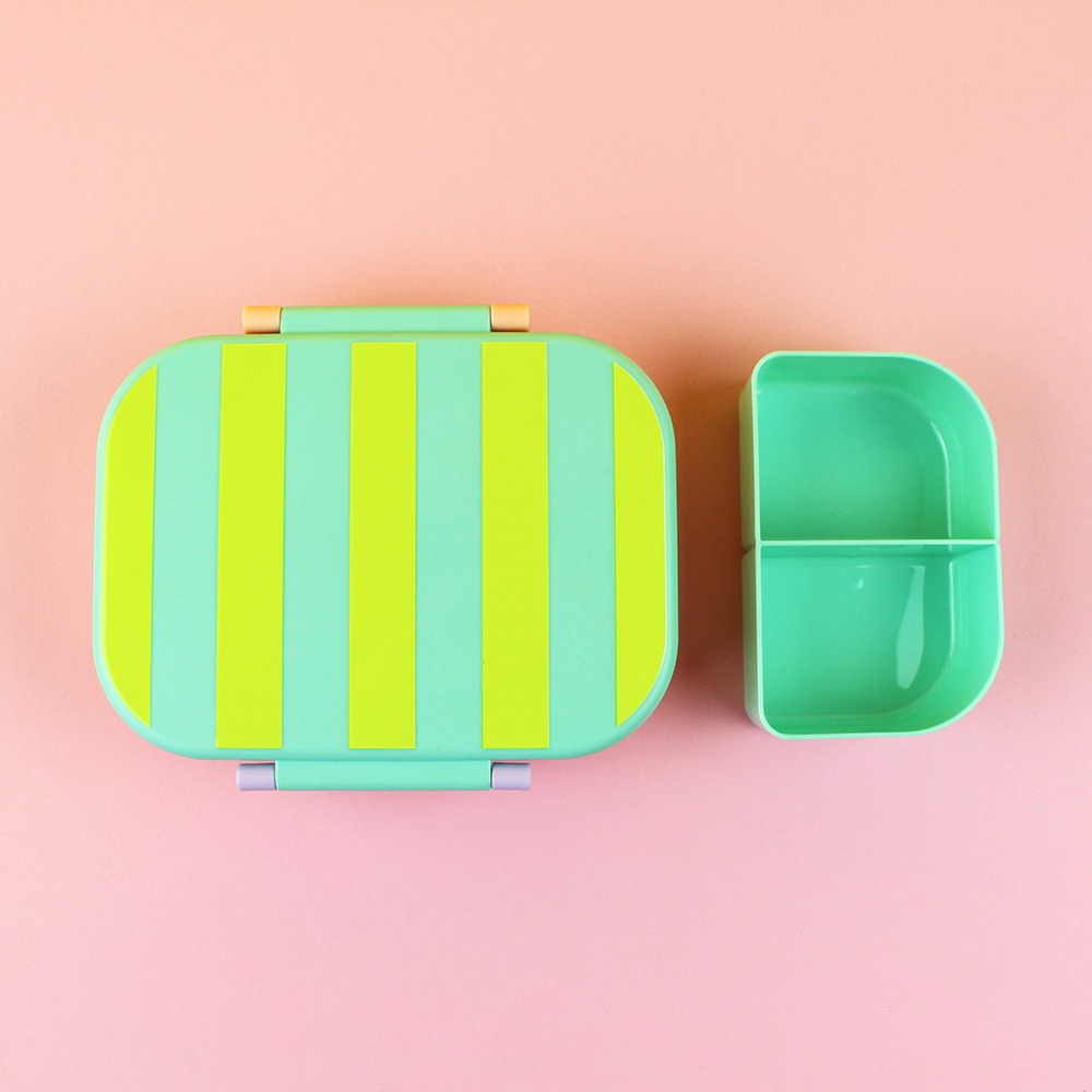 ava&yves - Lunchbox Streifen Mint/Gelb/Apricot