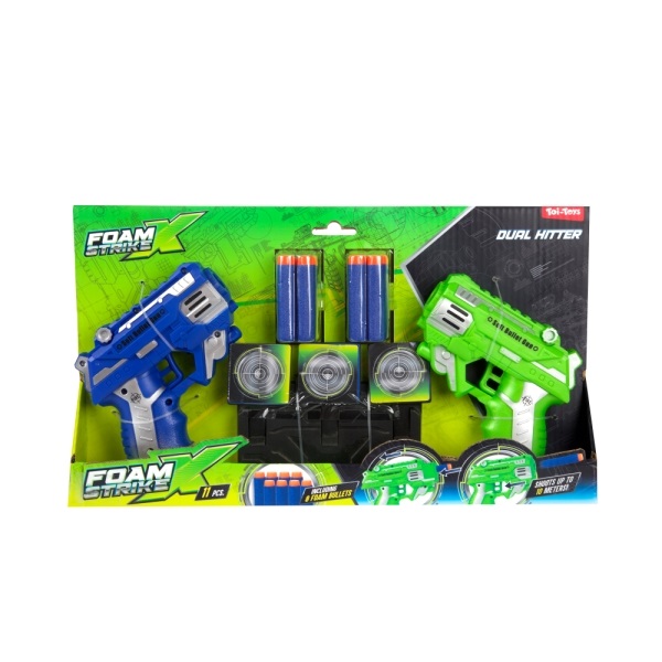 Toi-Toys - FOAM STRIKEX Schaumstoffpistolen Set mit Zielscheibe