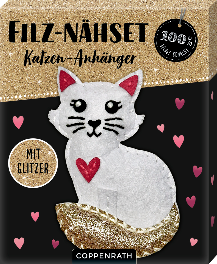 Spiegelburg - Filz-Nähset: Katzen-Anhänger gold