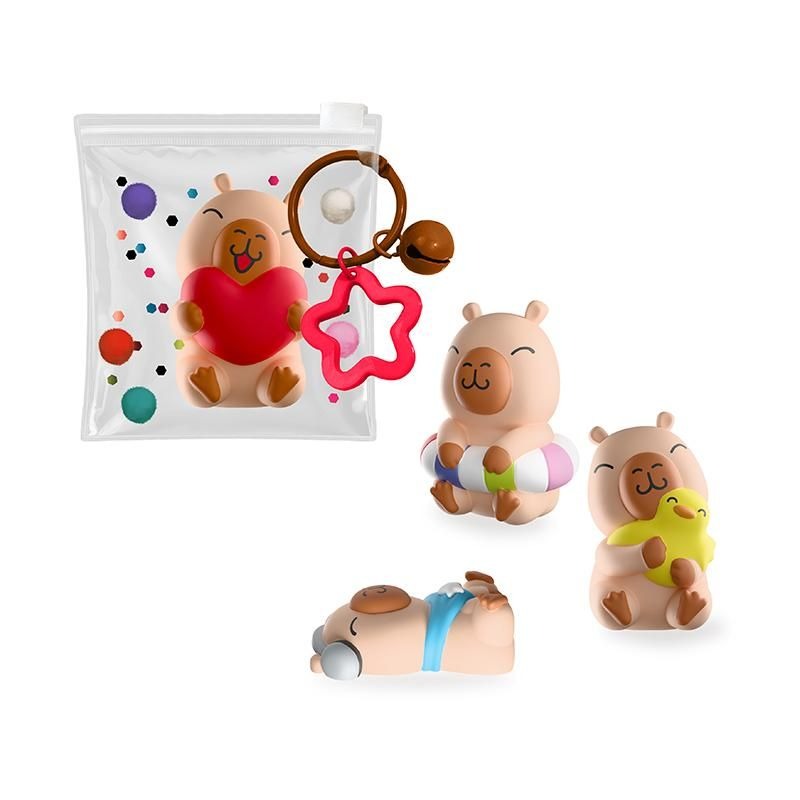 Trendhaus -  Happy Life Capybara Squishy mit Schlüsselanhänger Trendhaus -  Happy Life Capybara Squishy mit Schlüsselanhänger