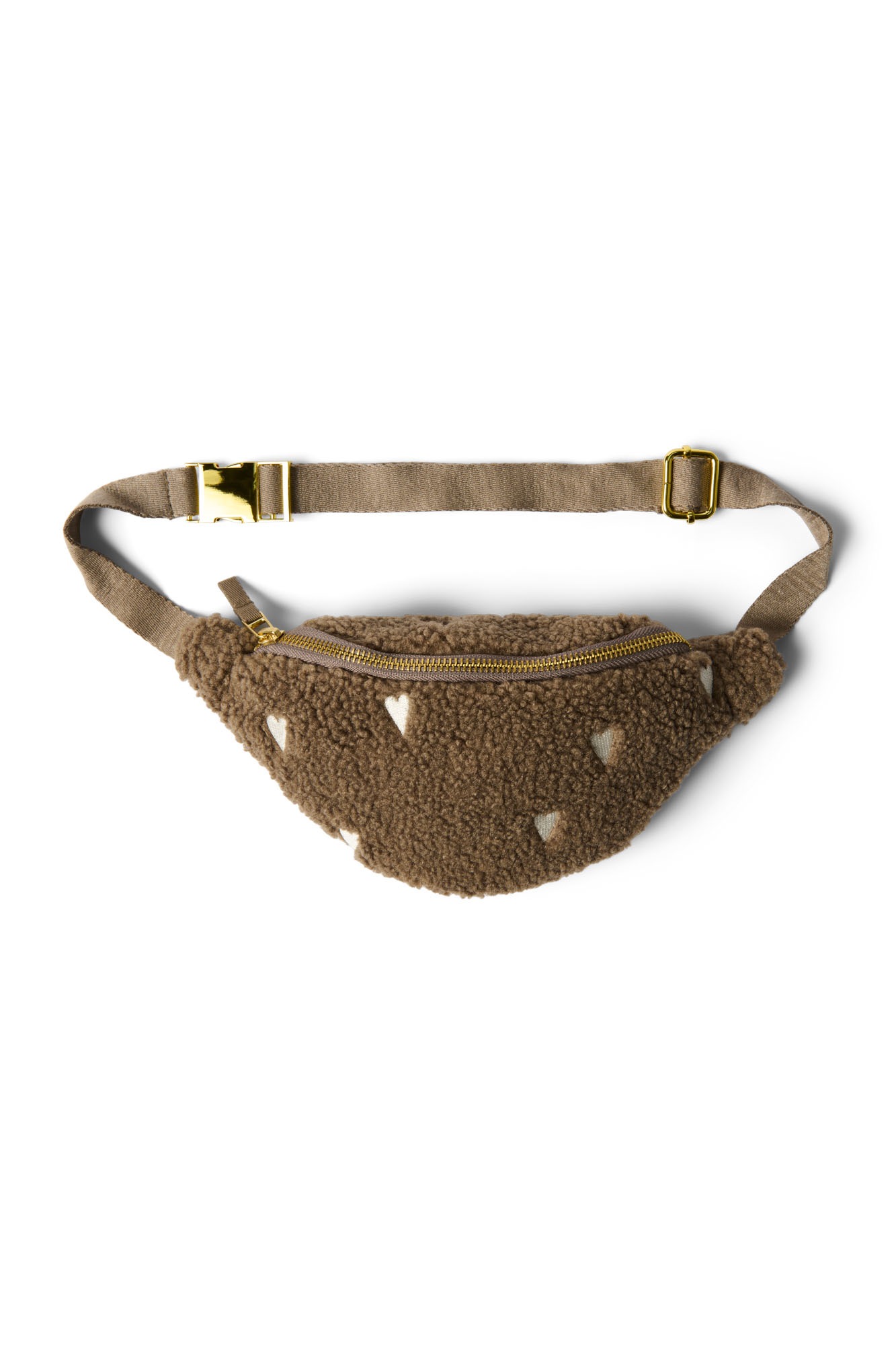 Studio Noos - Tasche Mini Fanny Pack Brown Teddy Hearts