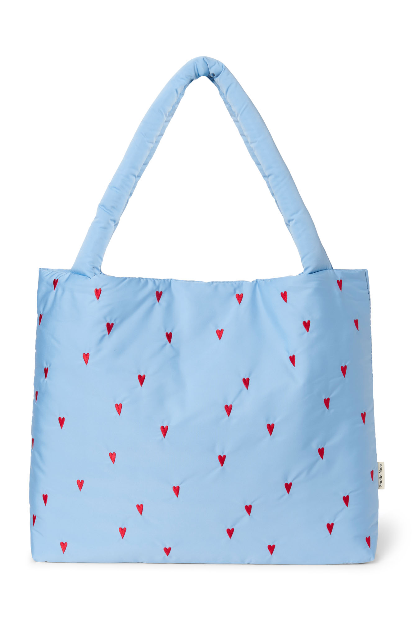 Studio Noos - Tasche Puffy Light Blue Hearts 