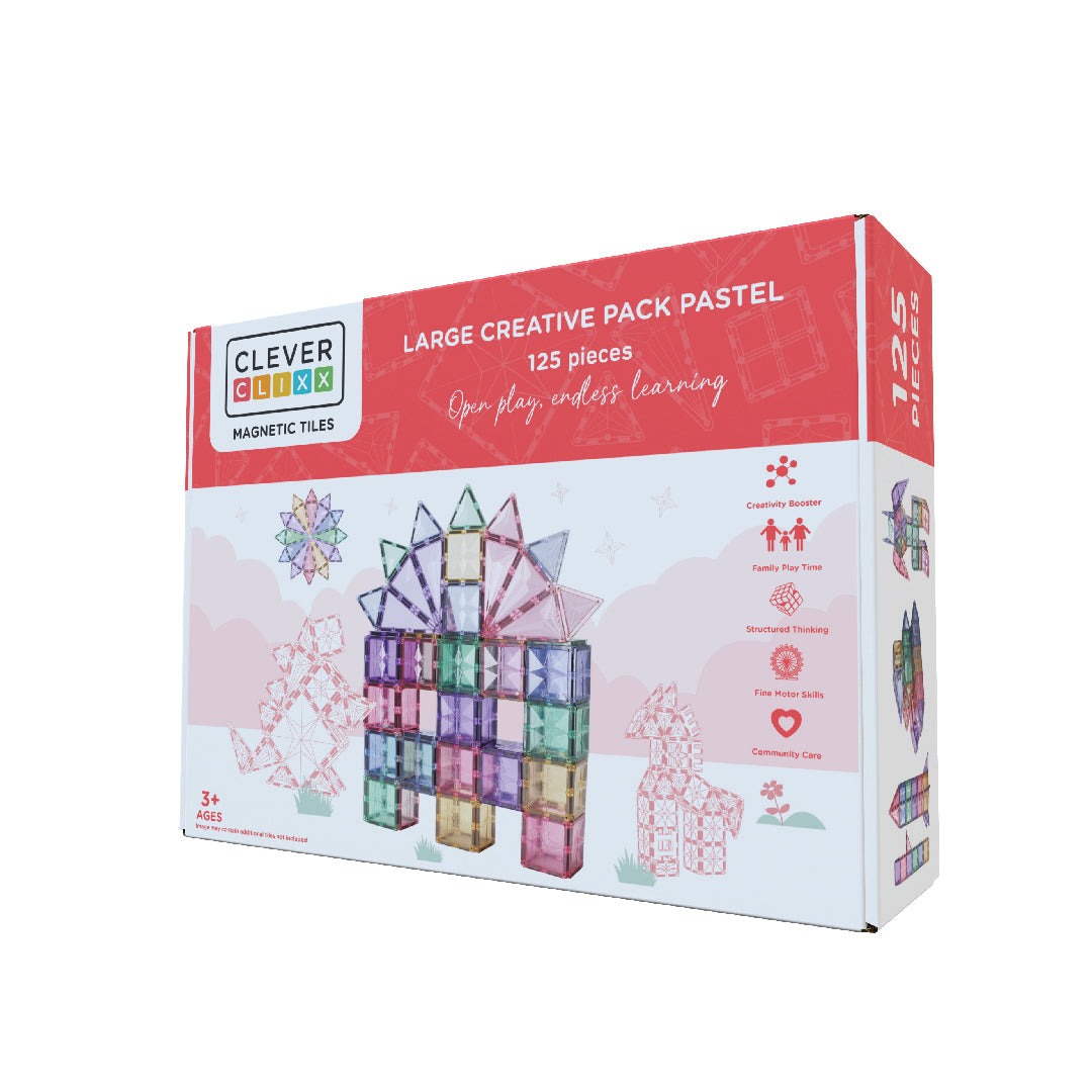 CleverClixx - Magnetbausteine Large Creative Pack Pastel 
