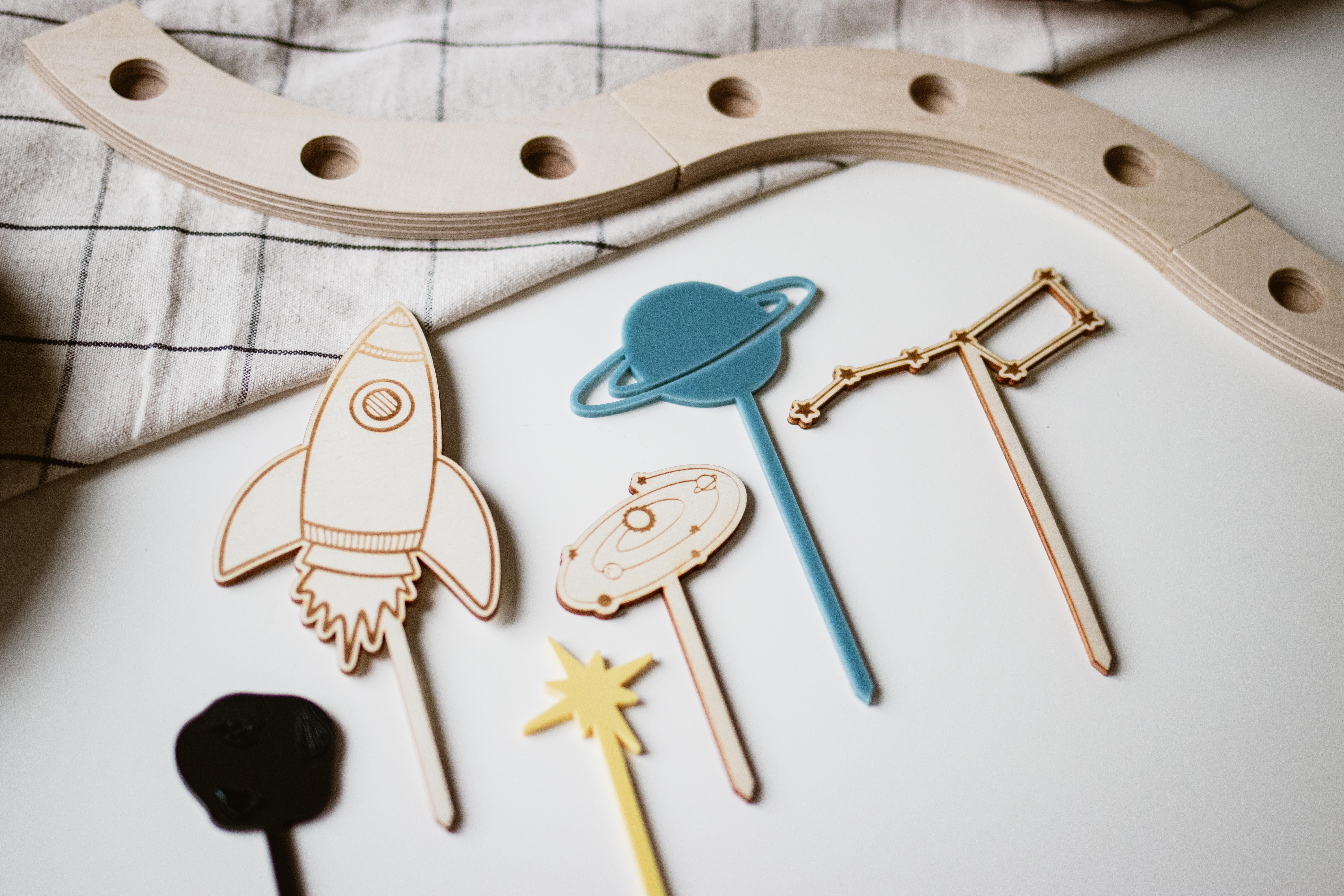 Invy Design - Cake Topper "Weltall" 6er Set