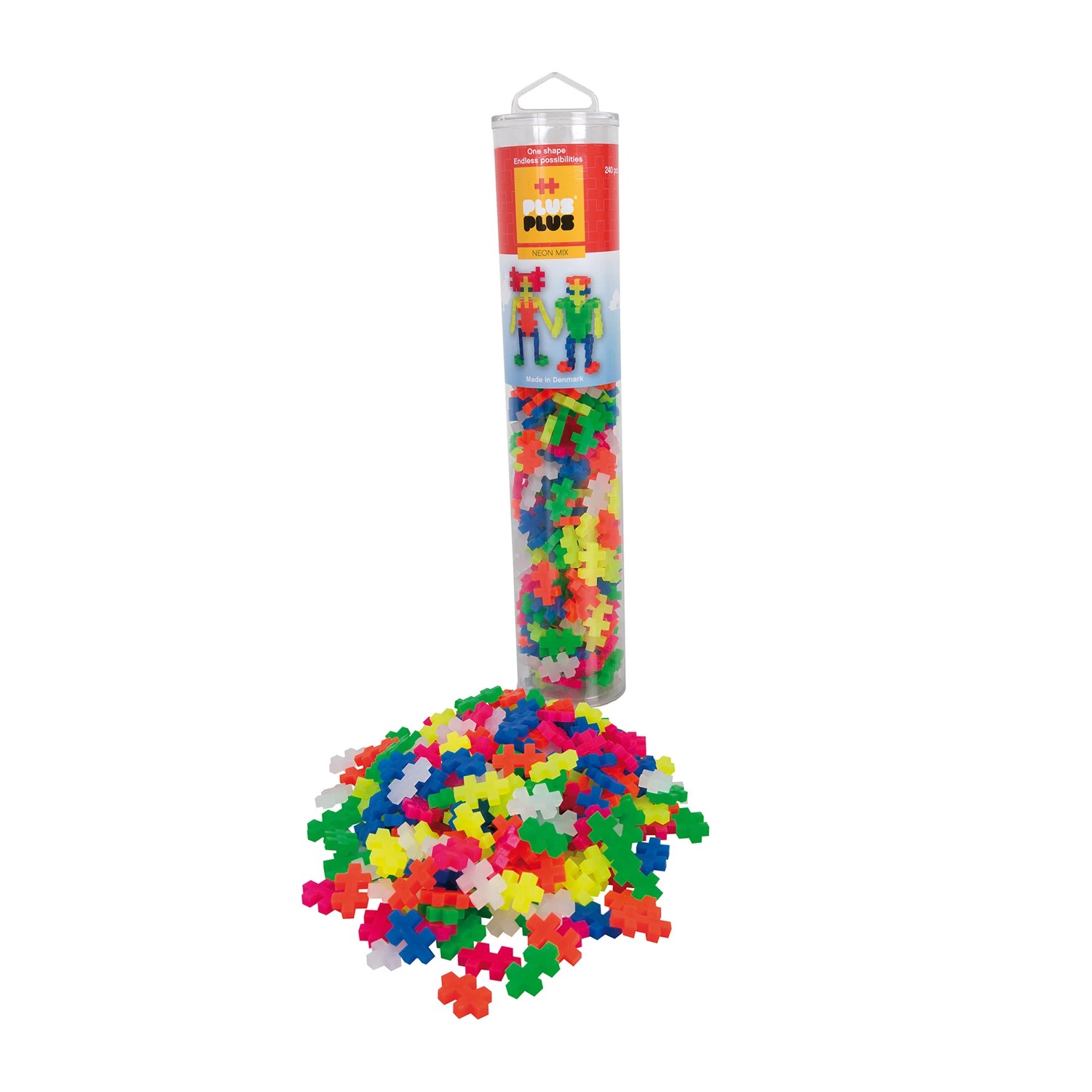 PLUS PLUS - Mini-Bausteine Puzzle Neon 240 Teile