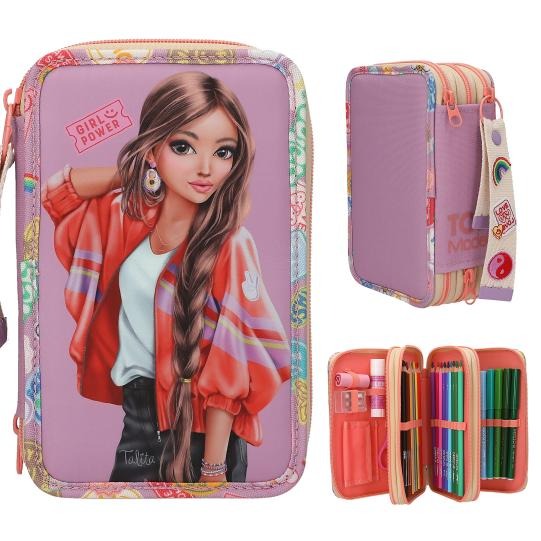 TOPModel - Federtasche 3-Fach mit Anhänger Girl Power 
