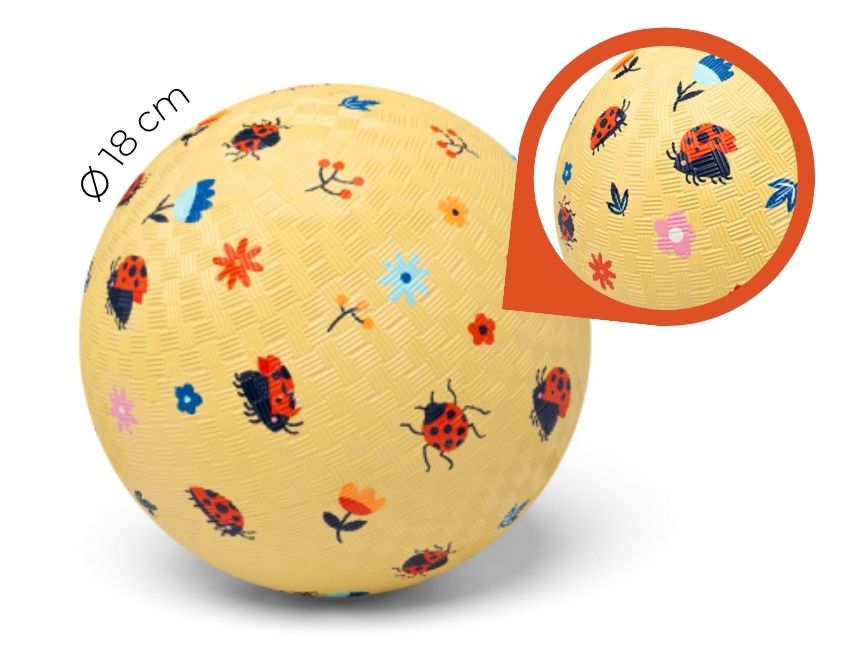 Little L - Ball aus Naturkautschuk "Marienkäfer" ⌀18cm