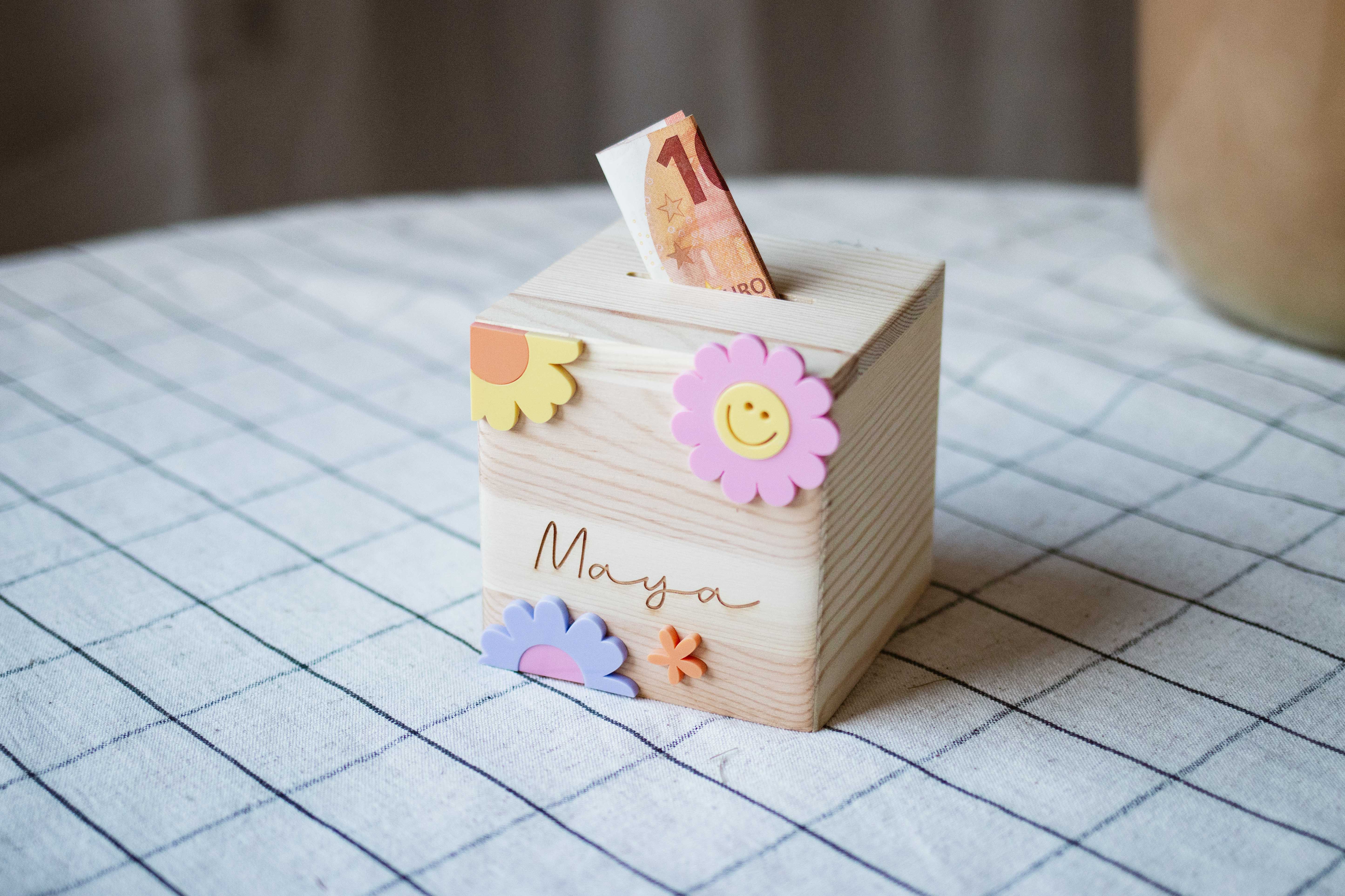 Invy Design - Spardose "Smileys & Blumen"