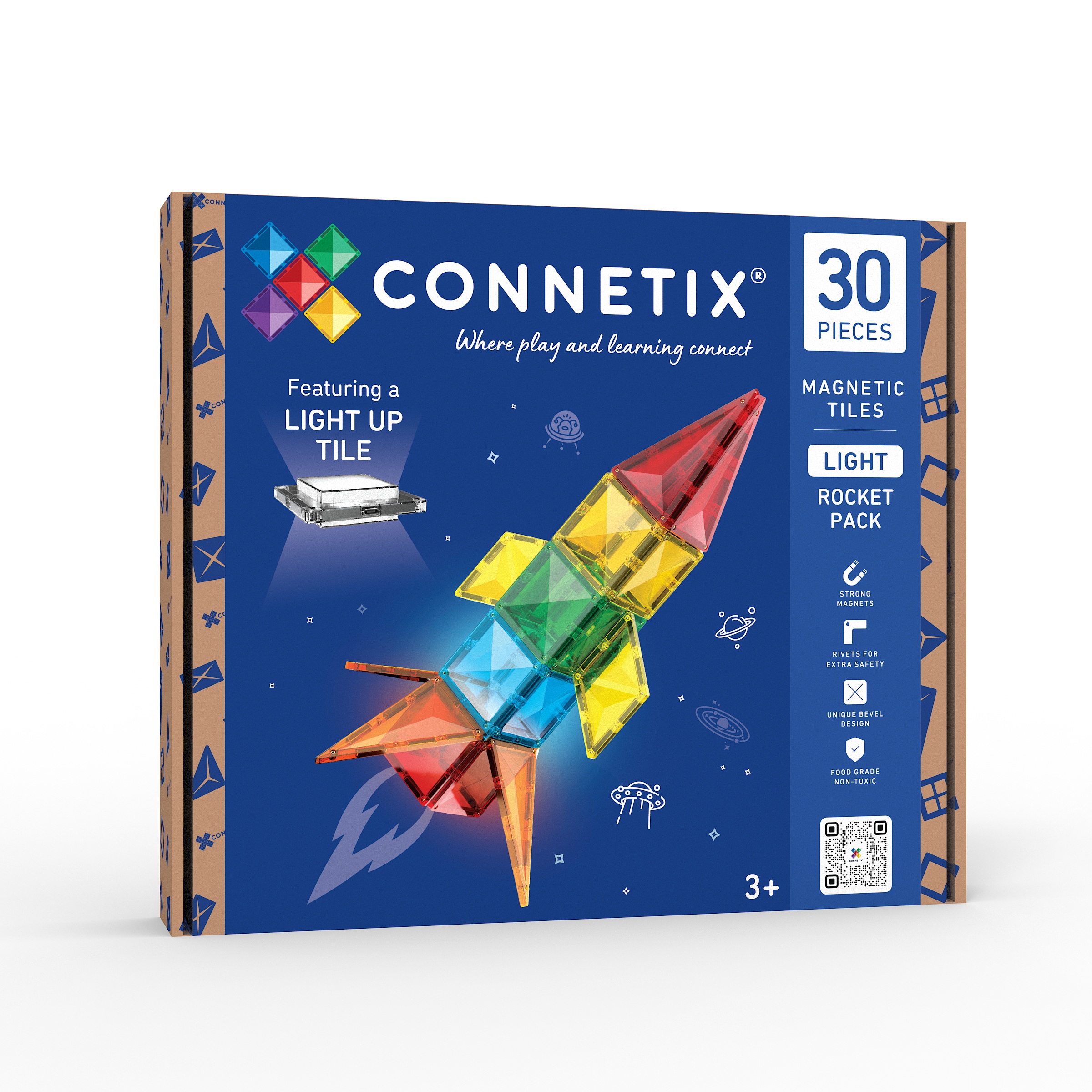 connetix - Magnetbausteine Light Rocket Pack 30-tlg.