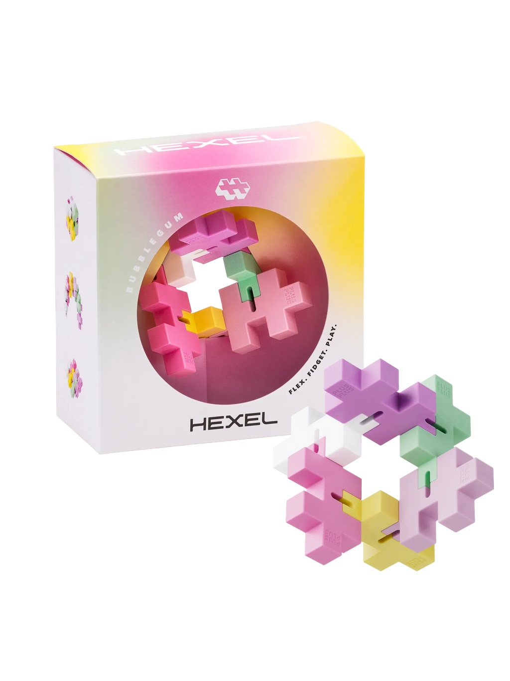 PLUS PLUS - Hexel Flex Bausteine Bubblegum