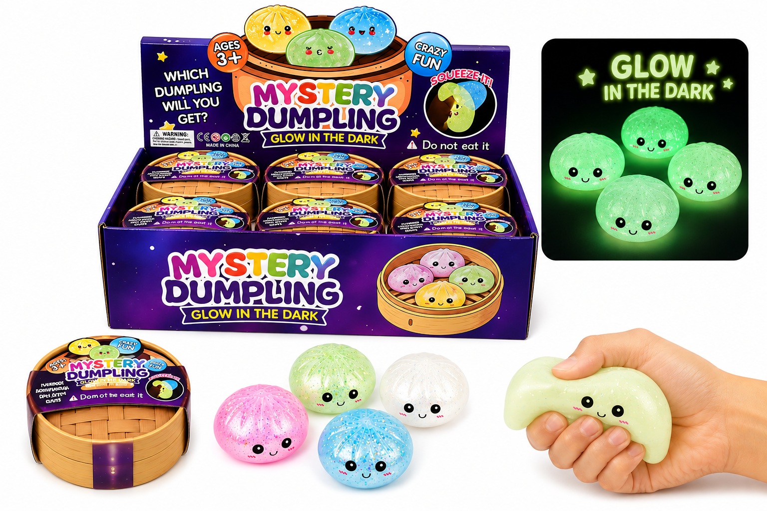 Triton-X - Fidget: Mystery Dumpling Glow in the Dark 9 cm