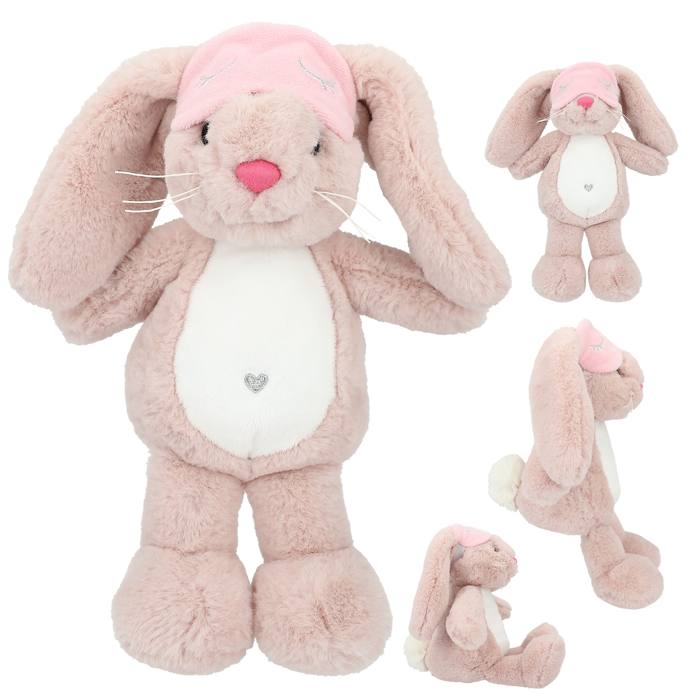 Princess Mimi - Kuscheltier Hase rosa mit Schlafmaske