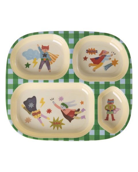 RICE - Teller aus Melamin Grün Hero Print 