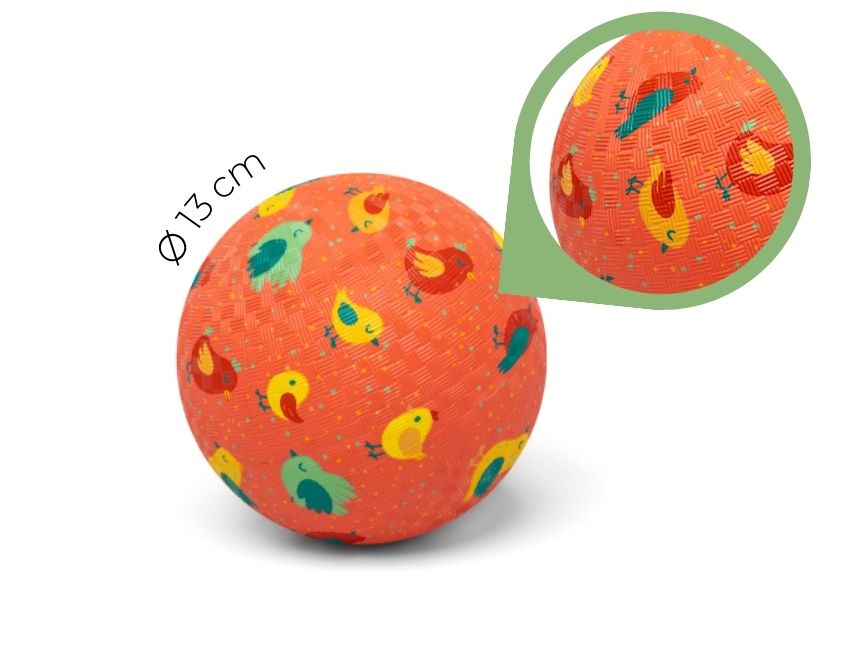 Little L - Ball aus Naturkautschuk "Vögel" ⌀13cm