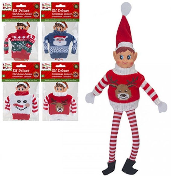 Triton-X - ELVES BEHAVIN´ BADLY Elfen Strickpullover mit Weihnachtsmotiven  Triton-X - ELVES BEHAVIN´ BADLY Elfen Strickpullover mit Weihnachtsmotiven