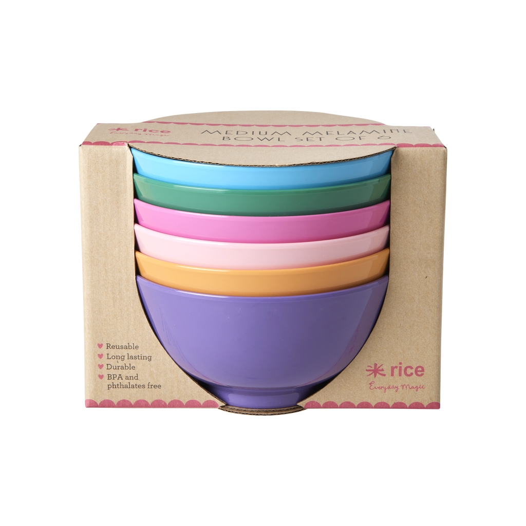 RICE - Schüssel aus Melamin 6er-Set - B-Ware