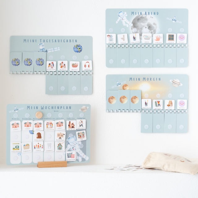 Routinchen - Wochenplaner Set Wildblume mit 420 Symbolen