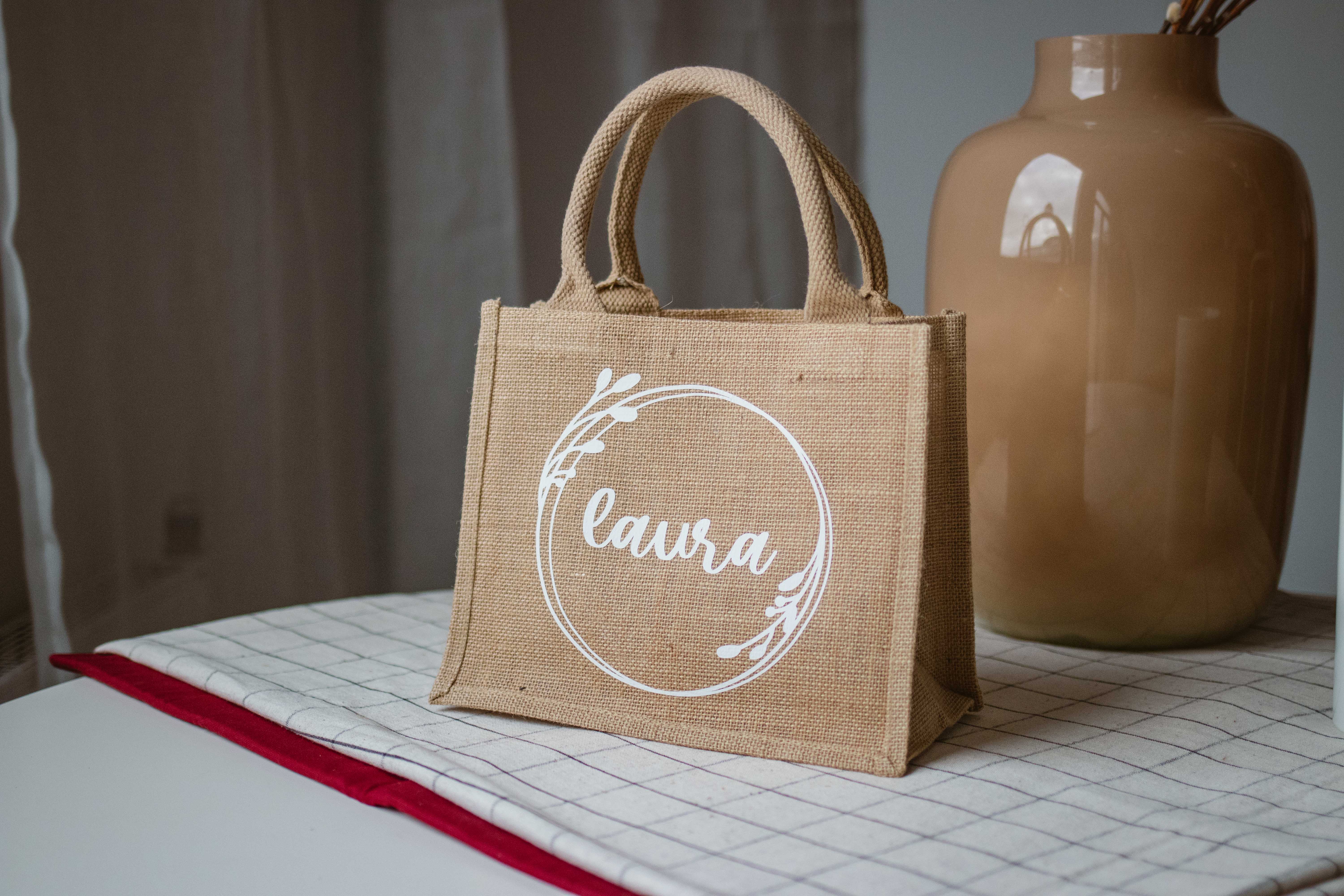 Invy Design - Jute-Tasche "Blumenkranz"